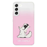 Karl Lagerfeld Choupette Eat dėklas telefonui Samsung Galaxy S22+ – rožinis