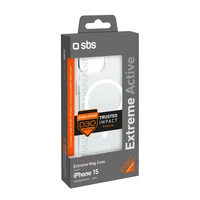 SBS D3O magnetinis dėklas iPhone 15 - skaidrus