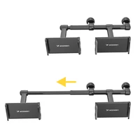 Wozinsky dvigubas automobilio galvos atramos telefono laikiklis juodas (WTHBK1)