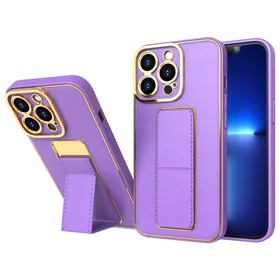 Naujas Kickstand dėklas telefonui iPhone 12 Pro su stovu violetinis