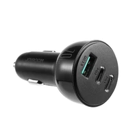 Joyroom automobilinis įkroviklis 70W su 3 jungtimis: USB, 2 x USB-C juodas (JR-CL26)