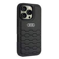 Audi Sintetinės odos iPhone 16 Pro 6.3" juodas/juodas kietas dėklas AU-TPUPCIP16P-GT/D2-BK