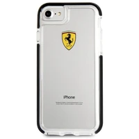 Ferrari kietasis dėklas FEGLHCP7BK iPhone 7/8 SE 2020 / SE 2022 atsparus smūgiams skaidrus juodas