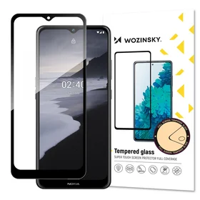 Wozinsky Tempered Glass Full Glue Super Tough Apsauginis stiklas viso ekrano su rėmeliu, Case Friendly Nokia 2.4 juodas