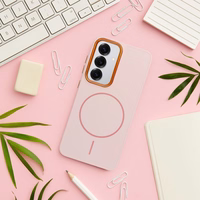 FRAME MAG COVER Dėklas telefonui suderinamas su Magnetiniu Samsung A16 5G / A16 4G pudrinė rožinė