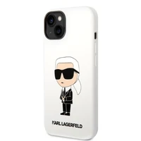 Karl Lagerfeld KLHCP14MSNIKBCH iPhone 14 Plus 6.7" kietasis dėklas baltas/baltas Silikoninis Ikonik