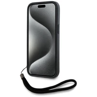 Karl Lagerfeld Saffiano Athleisure Stripes Cord Dėklas telefonui iPhone 15 Pro Max - raudonas