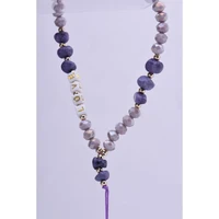 LOVE telefono dirželis, pakabukas / virvelės ilgis 44 cm (22 cm kilpoje) / ant rankos – violetinis