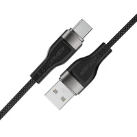 Acefast C11-04 USB-A - USB-C 3A kabelis 1.2m magnetinis pintas - juodas