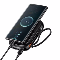 Baseus išorinė baterija 20000mAh Qpow Pro - USB + Type C - PD 22,5W su Type C kabeliu (PPQD060301) juoda