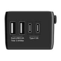 Blitzwolf BW-TA1 4-in-1 kelionių adapteris 2xUSB + C + PD 20W