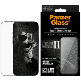 PanzerGlass Ceramic II Ultra-Wide Fit EasyAligne grūdintas stiklas iPhone 17 Pro Max