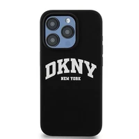 DKNY Skystas silikoninis baltas spausdintas logotipas magnetinis dėklas telefonui iPhone 13 Pro / 13 - juodas
