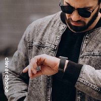 Crong Milano Steel - Stainless Steel dirželis Apple Watch 44/45/46/49 mm (juodas)