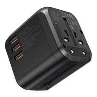 Universalus kelioninis įkroviklis Choetech PD5008 30W USB-C/3xUSB-A juodas