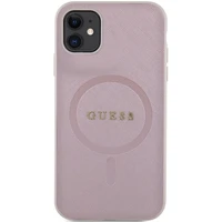 Guess GUHMN61PSAHMCP dėklas telefonui iPhone 11 / Xr - rožinis Saffiano Magnetinis