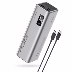 Cuktech CUKP200XGLGR 100W 20000mAh Išorinė baterija 2 x USB-C 1 x USB-A - pilka