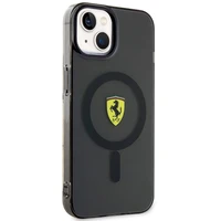 Ferrari FEHMP14SURKK iPhone 14 6.1" juodas kietas dėklas telefonui pusiau permatomas magnetinis (MagSafe)