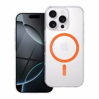 Drop Glue Spalvotas Žiedas Magnetinis Dėklas suderinamas su MagSafe SAMSUNG S26 Pro oranžinė