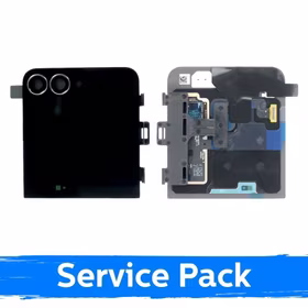 LCD ekranas suderinamas su Samsung F961 Z Flip7 FE (OUTER) su rėmeliu / Juodas / (Service Pack)