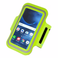 Dėklas telefonui Armband SLIM Type 1 Iphone 15 Pro Max/16 Pro Max/Samsung A15/A16/A25/A34/A55/M35/S20 FE/S24 FE/S24 Plus/S24 Ultra (6,0 colių) - raudona