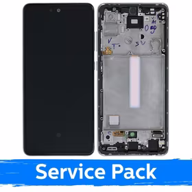 Ekranas skirtas Samsung A525 (A526) A52 su rėmeliu / Awesome White / (Service Pack)