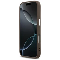 Guess 4G Triangle Logo Magnetinis dėklas telefonui iPhone 17 Pro - rudas