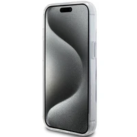 Karl Lagerfeld KLHMP15MHMRSCHH iPhone 15 Plus 6.7" baltas/baltas kietas dėklas su žiediniu stovu Choupette Head Magnetinis