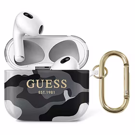 Guess GUA3UCAMG AirPods 3 dėklas juodas/juodas Camo Collection