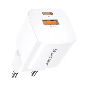 Wozinsky CMWCW 20W USB-C / USB-A sieninis įkroviklis - baltas