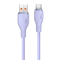 Baseus Pudding 100W USB-A - USB-C kabelis 2m - violetinis