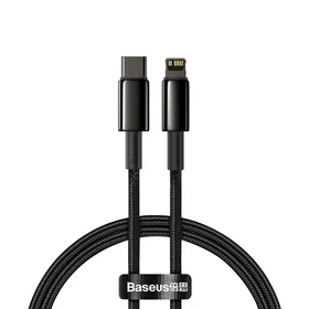 Baseus kabelis Tungsten PD USB-C - Lightning 1,0 m juodas 20W