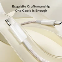 Rock Kabelis Z20 - Type-C iki Type-C kabelis - PD 60W 3A - 1 metras baltas (m)