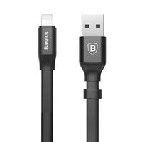Baseus Nimble USB-A / Lightning 2A kabelis 0.23 m juodas