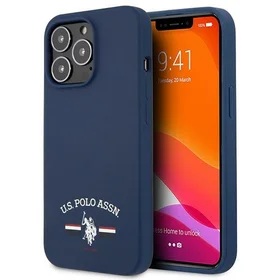 US Polo USHCP13XSFGV iPhone 13 Pro Max 6,7" tamsiai mėlynas/tamsiai mėlynas Silikoninė kolekcija