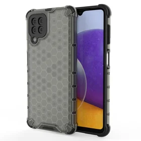 Honeycomb dėklas apsauginis su TPU buferiu Samsung Galaxy A22 4G juodas