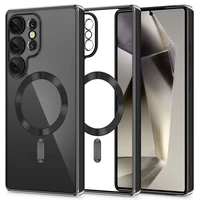 Tech-Protect MagFlex dėklas telefonui Samsung Galaxy S25 Ultra - skaidrus juodas