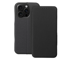 FOLIO šoninis magnetinis knygos tipo dėklas telefonui IPHONE 16 PRO pilkas