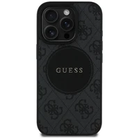 Guess 4G Circle Classic Logo Magnetinis dėklas telefonui iPhone 16 Pro - juodas