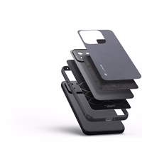 Dux Ducis Fino dėklas Xiaomi 13 su silikoniniu rėmeliu pilkas