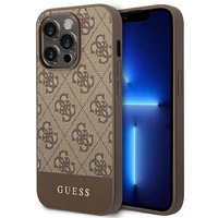 Guess GUHCP14XG4GLBR iPhone 14 Pro Max 6.7" rudas/rudas kietas dėklas 4G Stripe kolekcija
