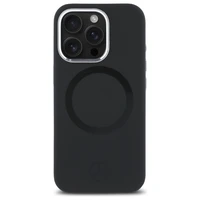 Mercedes silikoninis toninis logotipas Magnetinis dėklas telefonui iPhone 16 Pro Max - juodas