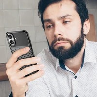 Thunder dėklas telefonui iPhone 16 silikoninis dėklas - juodas