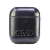 Audi odinis didelio logotipo dėklas AirPods 1 / 2 - juoda