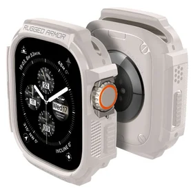 Spigen Rugged Armor dėklas Apple Watch Ultra 1 / 2 (49mm) - smėlio spalvos