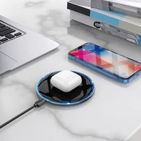 Belaidis įkroviklis Hoco 2A 15W su šviesa CW6 PRO juodas