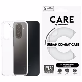 CARE by PanzerGlass Flagship Urban Combat Dėklas for Samsung Galaxy M17 5G / A17 / A17 5G - skaidrus