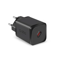 SBS TETRGAN1C45W 45W GaN USB-C sieninis įkroviklis su Power Delivery - juodas