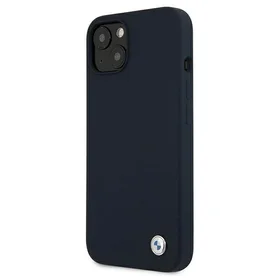 BMW Silicone Signature dėklas telefonui iPhone 13 mini - tamsiai mėlynas