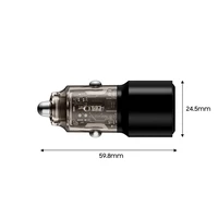 Tech-Protect CC03 95W automobilinis įkroviklis 2 lizdai USB-A / USB-C juodas